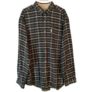 Columbia Men’s‎ Plaid Flannel Button-Down Shirt – XL – Vintage Outdoor Style